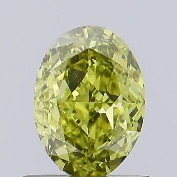 0.87ct OVAL Fancy Intense Yellow VS1 Coloured Lab diamond