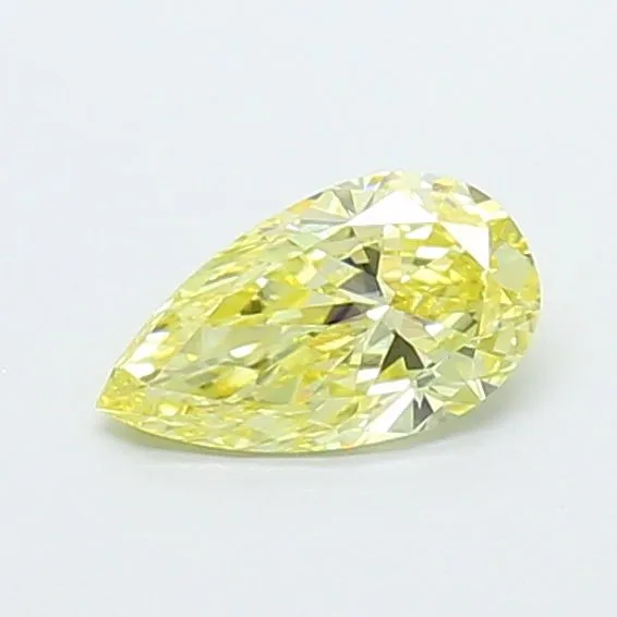 0.54ct PEAR Fancy Intense Yellow VVS2 Coloured Lab diamond
