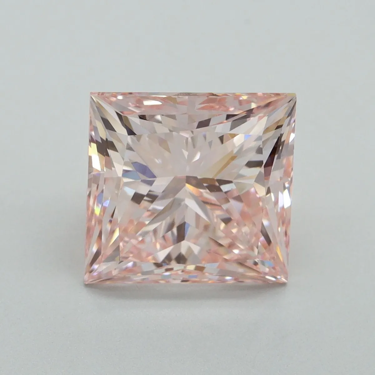4.71ct PRINCESS Fancy Intense Pink VS1 Coloured Lab diamond