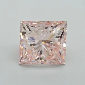 4.71ct PRINCESS Fancy Intense Pink VS1 Coloured Lab diamond
