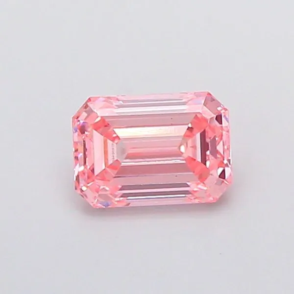 1.29ct EMERALD Fancy Intense Pink VS2 Coloured Lab diamond