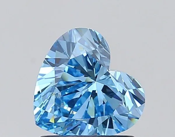 1.16ct HEART Fancy Vivid Blue VVS1 Coloured Lab diamond