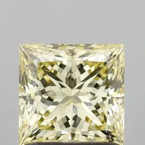 1.09ct PRINCESS Fancy Yellow VS1 Coloured Lab diamond