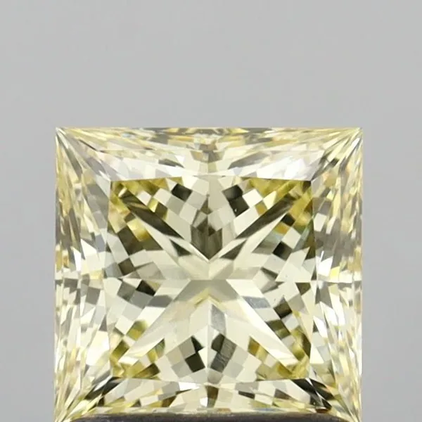 1.09ct PRINCESS Fancy Yellow VS1 Coloured Lab diamond