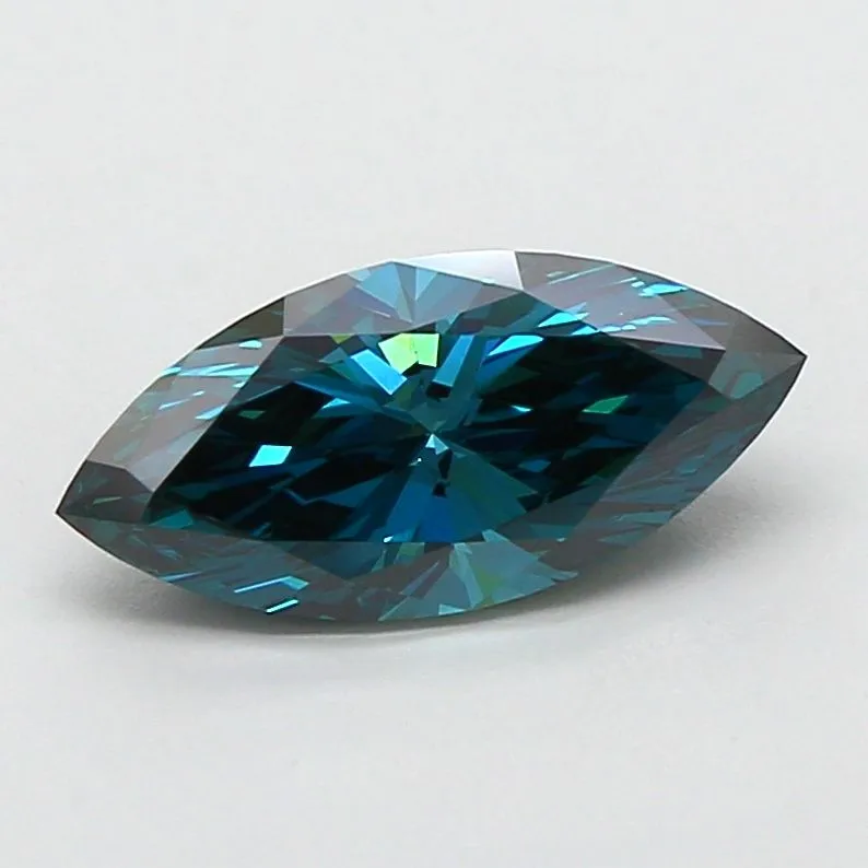 1.51ct MARQUISE Fancy Vivid Blue VVS2 Coloured Lab diamond