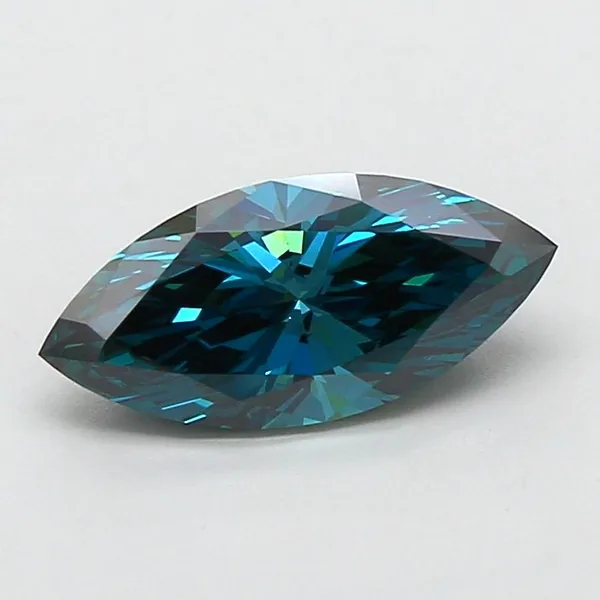 1.51ct MARQUISE Fancy Vivid Blue VVS2 Coloured Lab diamond