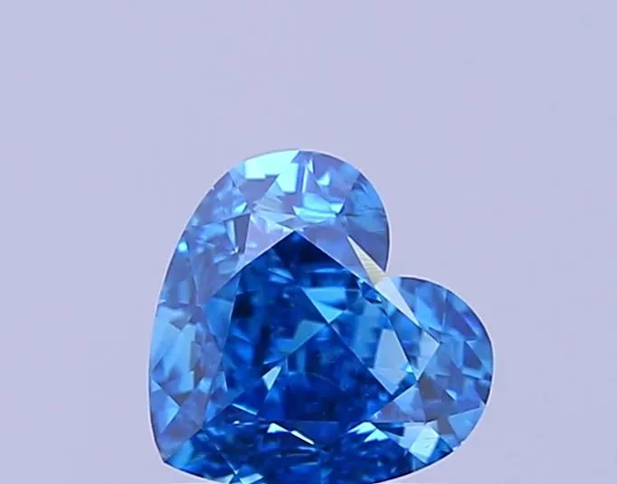 1.02ct HEART Fancy Vivid Blue VS2 Coloured Lab diamond