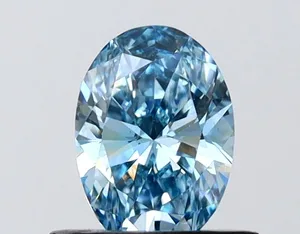 0.7ct OVAL Fancy Vivid Blue VS1 Coloured Lab diamond