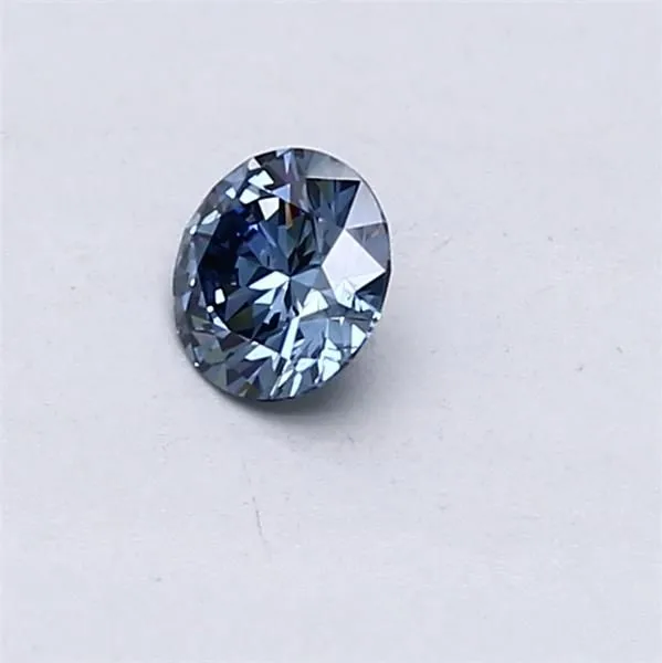 0.31ct ROUND Fancy Vivid Blue SI1 Coloured Lab diamond