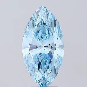 3.08ct MARQUISE Fancy Vivid Blue SI1 Coloured Lab diamond