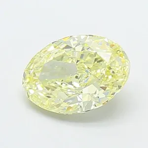1.01ct OVAL Fancy Light Yellow VVS2 Coloured Lab diamond