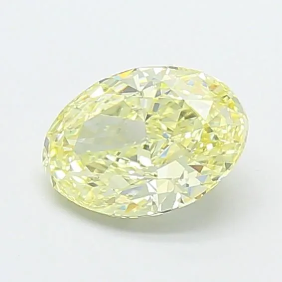 1.01ct OVAL Fancy Light Yellow VVS2 Coloured Lab diamond