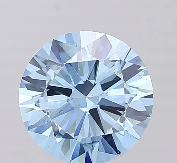 0.67ct ROUND Fancy Vivid Pink VS2 Coloured Lab diamond