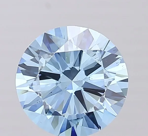 0.67ct ROUND Fancy Vivid Pink VS2 Coloured Lab diamond