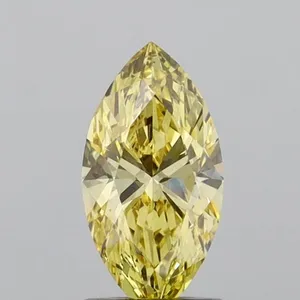 1ct MARQUISE Fancy Intense Yellow VS2 Coloured Lab diamond