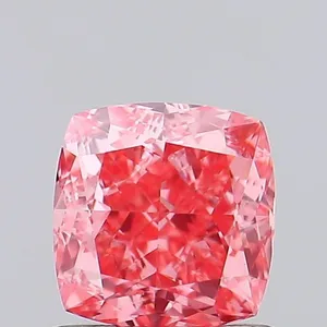0.97ct CUSHION Fancy Vivid Pink VVS2 Coloured Lab diamond