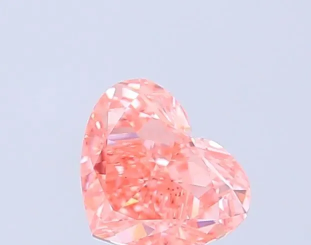1.02ct HEART Fancy Vivid Pink VS2 Coloured Lab diamond