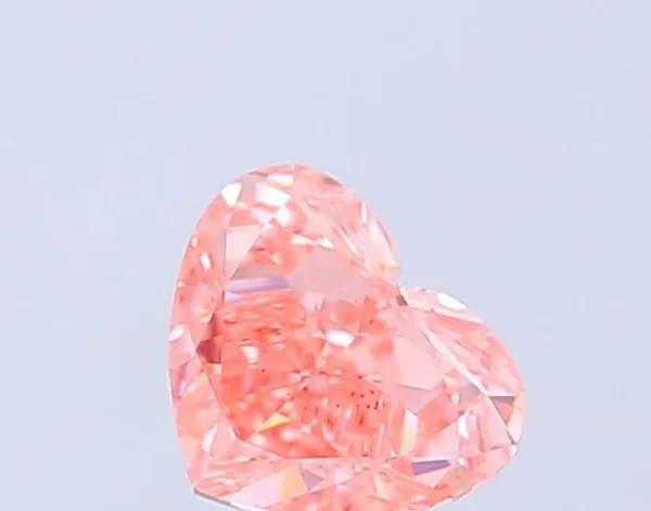 1.02ct HEART Fancy Vivid Pink VS2 Coloured Lab diamond