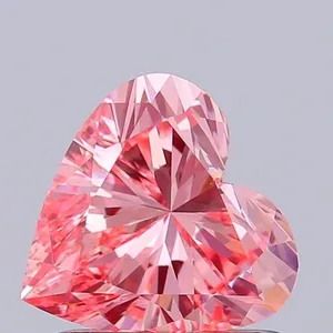 1ct HEART Fancy Vivid Pink VS1 Coloured Lab diamond
