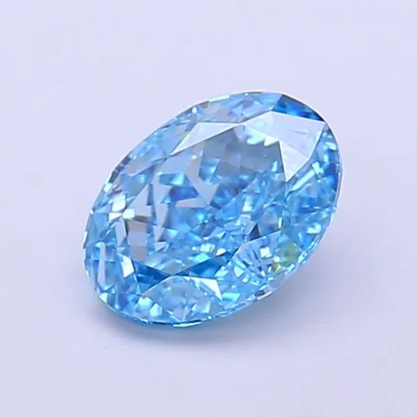 1.04ct OVAL Fancy Vivid Blue VS1 Coloured Lab diamond