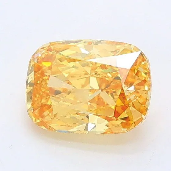 1.03ct CUSHION Fancy Intense Yellow VS1 Coloured Lab diamond