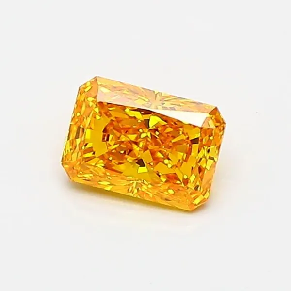 0.53ct RADIANT Fancy Vivid Yellow VVS1 Coloured Lab diamond