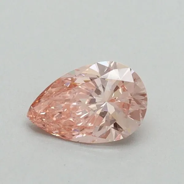 0.4ct PEAR Fancy Vivid Pink VVS2 Coloured Lab diamond