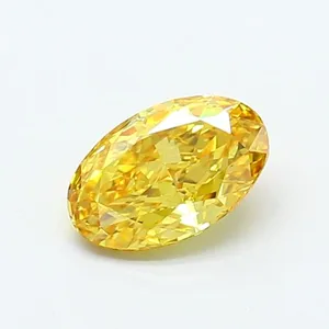 1.02ct OVAL Fancy Vivid Yellow VS2 Coloured Lab diamond