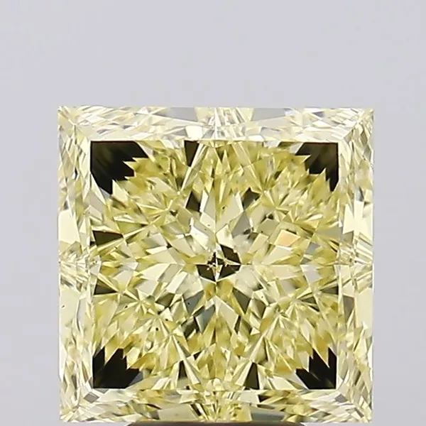 5.58ct PRINCESS Fancy Yellow VS2 Coloured Lab diamond