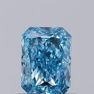 1.04ct RADIANT Fancy Vivid Blue VVS2 Coloured Lab diamond