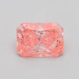 0.77ct RADIANT Fancy Vivid Pink SI1 Coloured Lab diamond