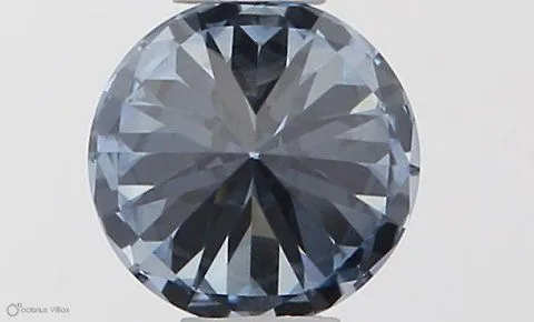 0.36ct ROUND Fancy Intense Blue VVS1 Coloured Lab diamond