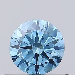 0.35ct ROUND Fancy Vivid Blue VS2 Coloured Lab diamond
