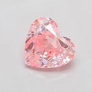 0.97ct HEART Fancy Vivid Pink VS1 Coloured Lab diamond