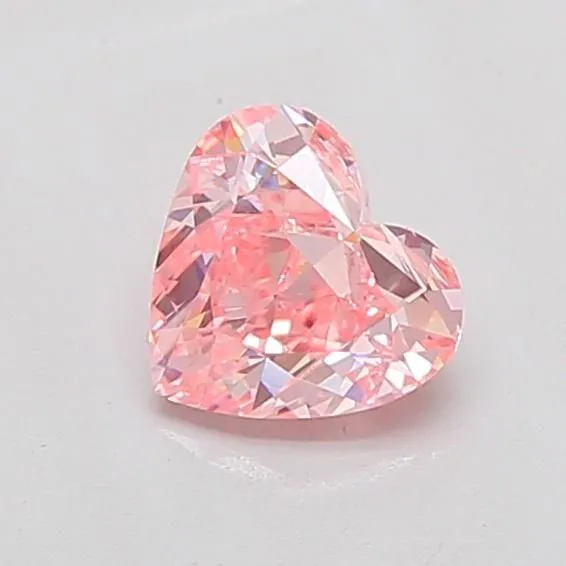 0.97ct HEART Fancy Vivid Pink VS1 Coloured Lab diamond