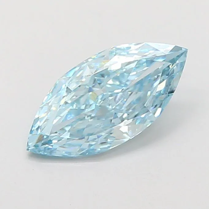 1.08ct MARQUISE Fancy Vivid Blue VS1 Coloured Lab diamond