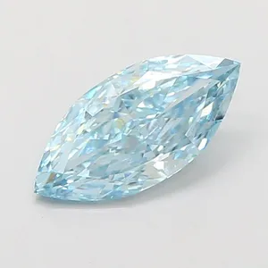 1.08ct MARQUISE Fancy Vivid Blue VS1 Coloured Lab diamond