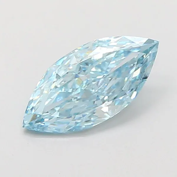 1.08ct MARQUISE Fancy Vivid Blue VS1 Coloured Lab diamond