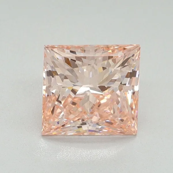 1.62ct PRINCESS Fancy Intense Pink VS1 Coloured Lab diamond