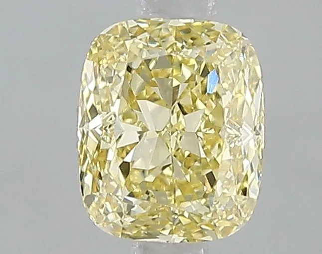 1.08ct CUSHION Fancy Intense Yellow VVS2 Coloured Lab diamond