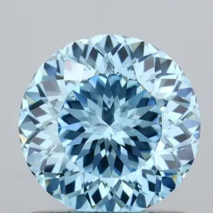 1.01ct ROUND Fancy Vivid Blue VS2 Coloured Lab diamond