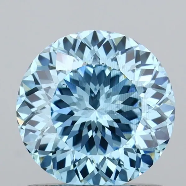 1.01ct ROUND Fancy Vivid Blue VS2 Coloured Lab diamond