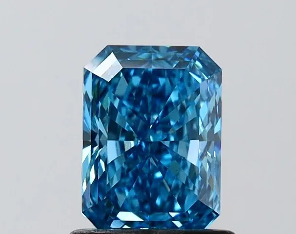 1.07ct RADIANT Fancy Vivid Blue VS1 Coloured Lab diamond
