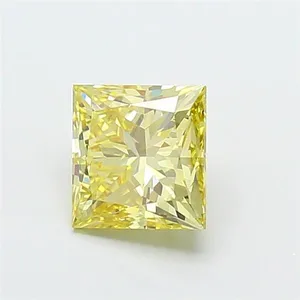 1.2ct PRINCESS Fancy Yellow VS1 Coloured Lab diamond