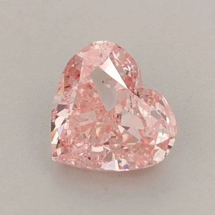 0.80ct HEART Fancy Vivid Pink VS2 Coloured Lab diamond