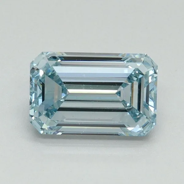 1.05ct EMERALD Fancy Intense Blue VS1 Coloured Lab diamond