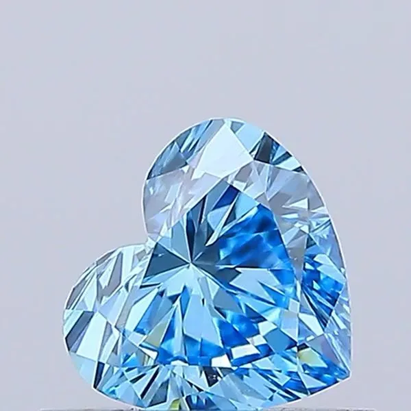 0.71ct HEART Fancy Vivid Blue VVS2 Coloured Lab diamond