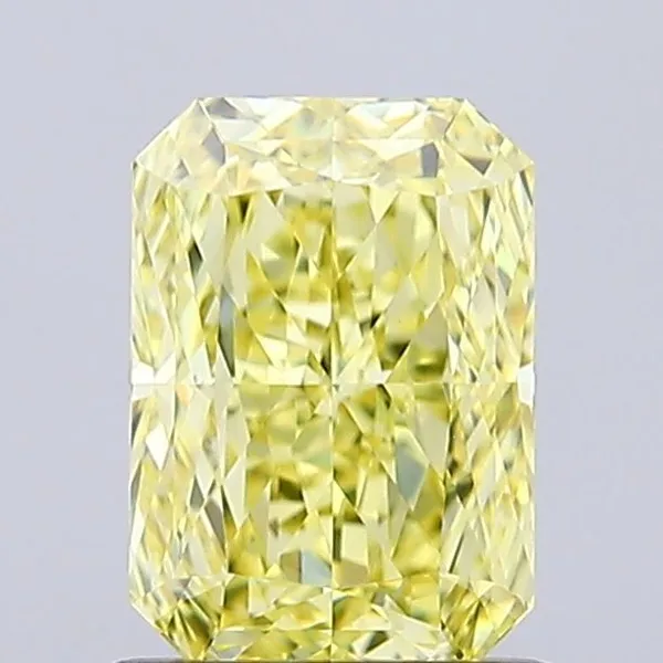 1.08ct RADIANT Fancy Intense Yellow VVS2 Coloured Lab diamond