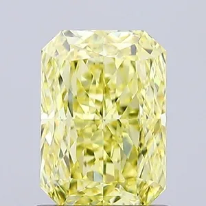1.08ct RADIANT Fancy Intense Yellow VVS2 Coloured Lab diamond
