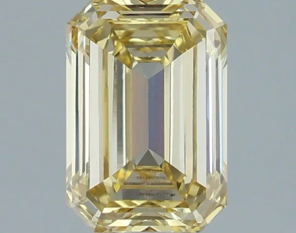 1.4ct EMERALD Fancy Yellow VVS2 Coloured Lab diamond